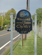 Welcome to Chester Borough sign